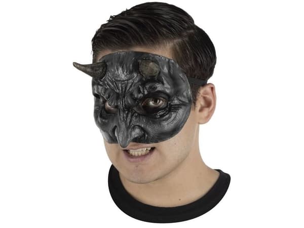 Sort djævel halvmaske