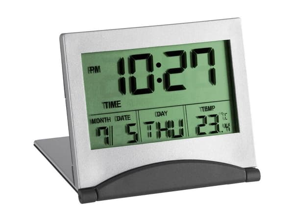 TFA Dostmann 98.1054 kvarts väckarklocka silver