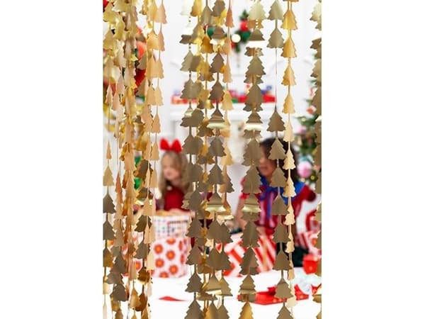 Guld juletræer backdrop