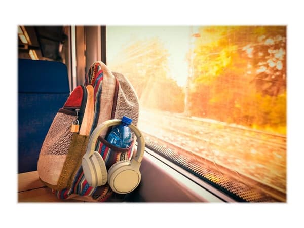 Philips TAH5205WT - Hörlurar med mikrofon - fullstorlek - Bluetooth - trådlös - vit