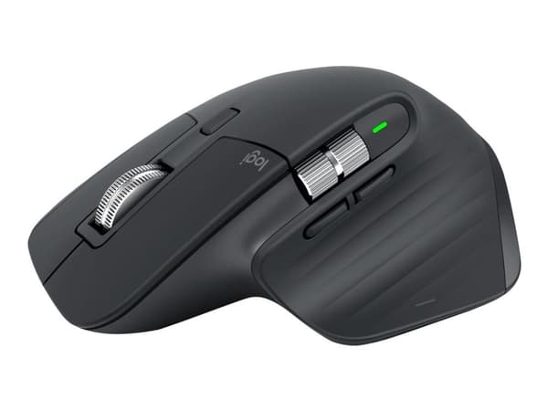 Logitech MX Master 3S - Mus - laser - 7 knapper - trådløs - Bluetooth, 2,4 GHz - Logitech BOLT-mottaker - grafitt