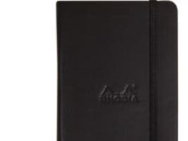 Notesbog, Rhodia A5, linjeret, 96 ark, 90 g, sort