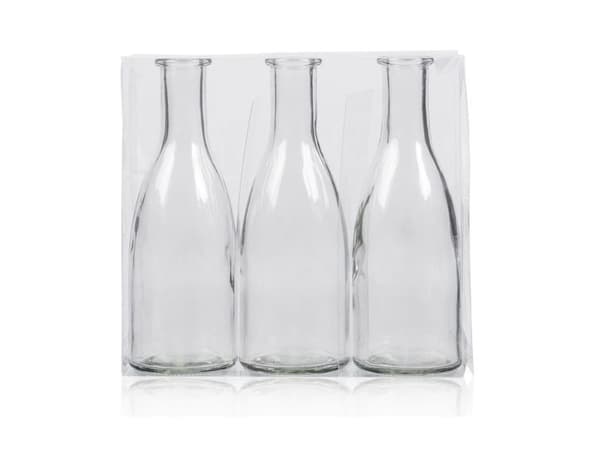 Kirkkaat lasipullot, 18,5 cm