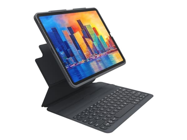 ZAGG Pro Keys, QWERTY, englanti, Harmaa, Monivärinen, Langaton, Bluetooth