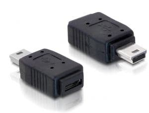 Delock - USB-adapter - mini-USB typ B (hane) till mikro-USB typ B (hona) - svart