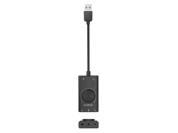 ORICO externt USB-ljudkort (multifunktionellt) - svart