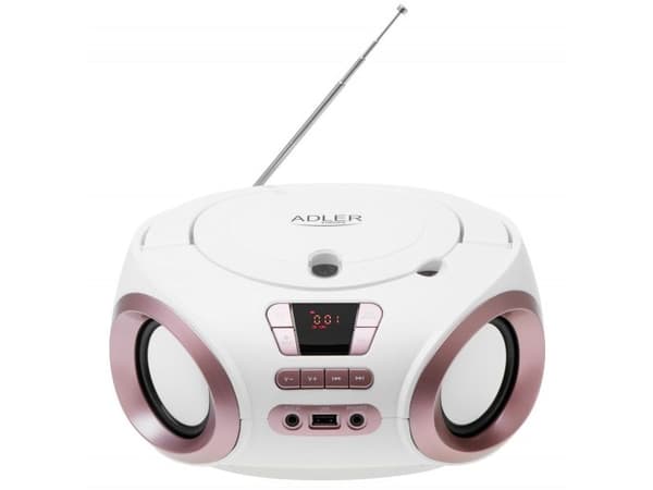 Radio Boombox CD MP3 AD1181 white copper