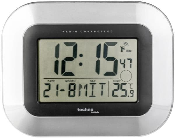 Technoline WS8005, Digital väckarklocka, Silver, AA, 1,5 V, 226 mm, 180 mm