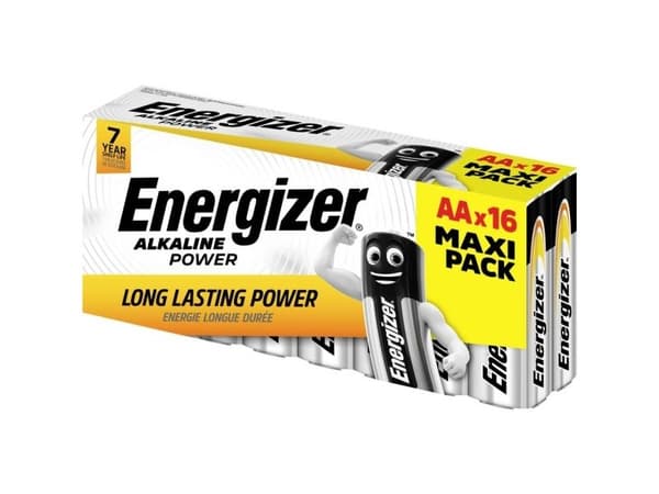 Energizer Alkaline Power AA / E91 Batterier (16 Stk. Pakning)