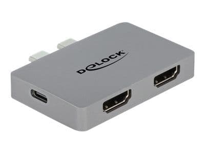 Delock - Dokkingstasjon - USB-C / Thunderbolt 3 - 2 x HDMI