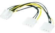 M-CAB - Strømadapter - 4-pin intern strøm (hann) til 8-pins PCIe-strøm (hann)