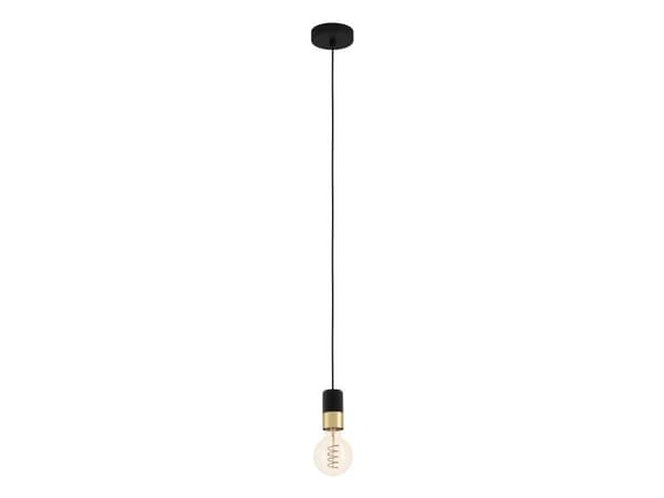 EGLO CALARI taklampe E27 L1500 sort/messing