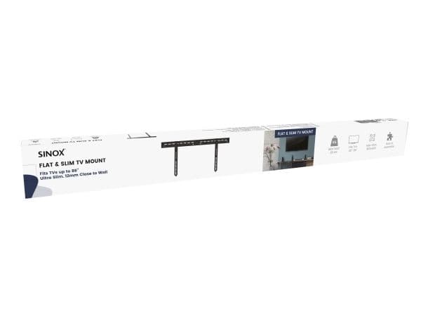 Sinox One TV-seinäteline. 40\"-84\". Musta