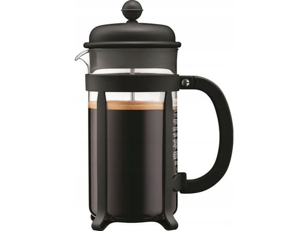 Bodum JAVA, Fransk press, 1 l, Svart, Transparent, Glas, Rostfritt stål