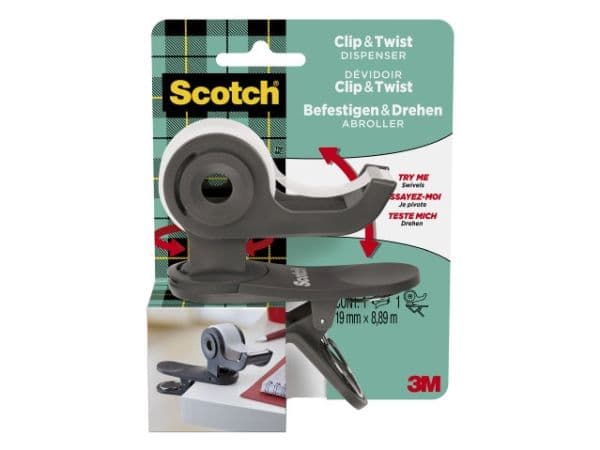3M C19-CLIP-CG, 1,9 cm, Harmaa, 8,89 m, 1,9 cm