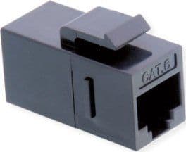 VALUE RJ-45 Keystone Modular Coupler, Cat.6, unshielded, black, Modular coupler