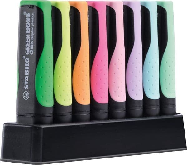 Highlighter, Stabilo Green Boss, ass. farver