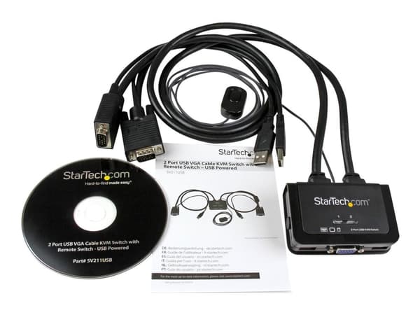 StarTech.com SV211USB, 2048 x 1536 pikseliä, Musta