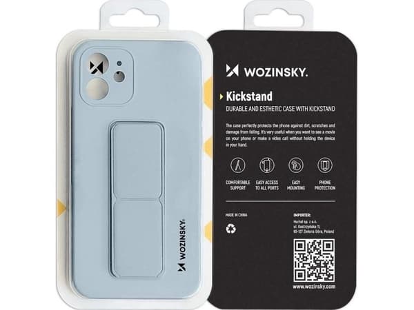 Wozinsky stativ-etu i silikon med stativ til Samsung Galaxy A72 4G - grå