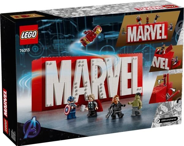 LEGO Super Heroes Marvel 76313 MARVEL logotyp och minifigurer