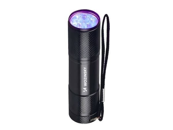 Wozinsky WLD-9L IP65 UV Flashlight for Trace Detection - Black