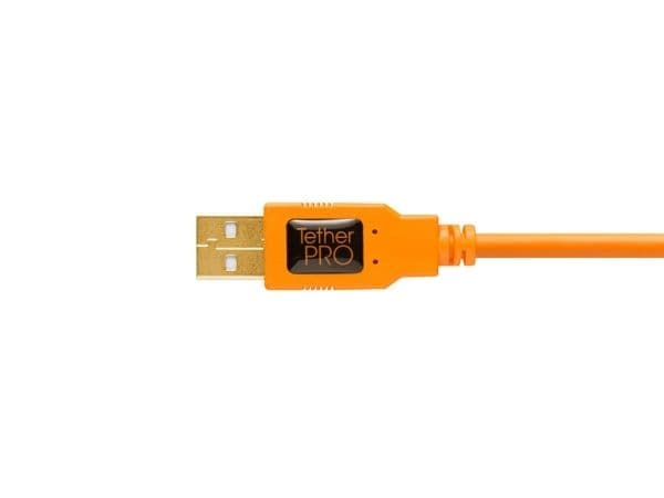 Tether Tools CU8015-ORG, 4,6 m, USB A, Mini-USB B, USB 2.0, Oransje