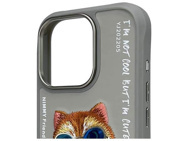 Nimmy Glasses Cool Cat Case for iPhone 16 Pro - Gray