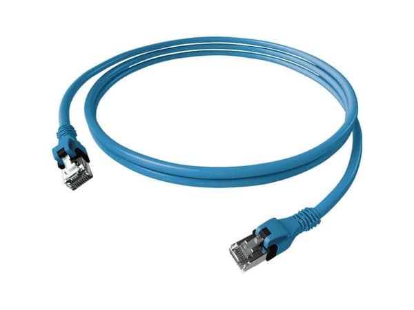 Easylan CPP1OBABAB0050 RJ45 Nätverkskabel, patchkabel CAT 6A S/FTP 5 m Blå 1 st