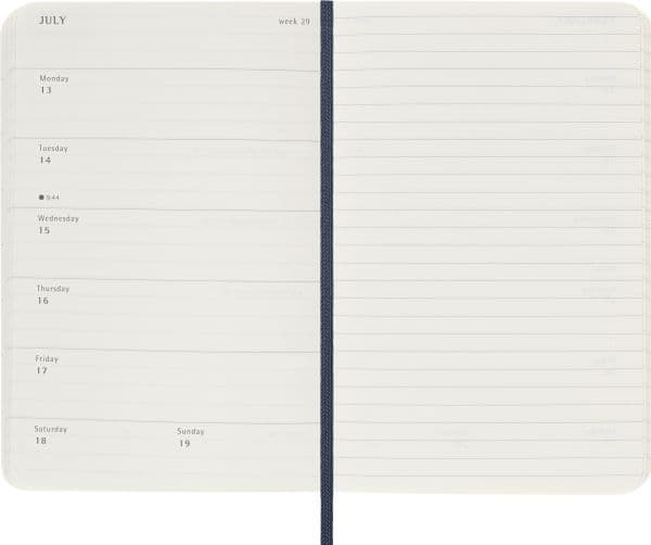 Classic Soft 12M Week Note Pocket Sapphire Blue 2026