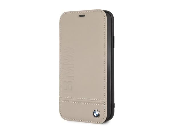 BMW-logo præget cover til iPhone XR - beige