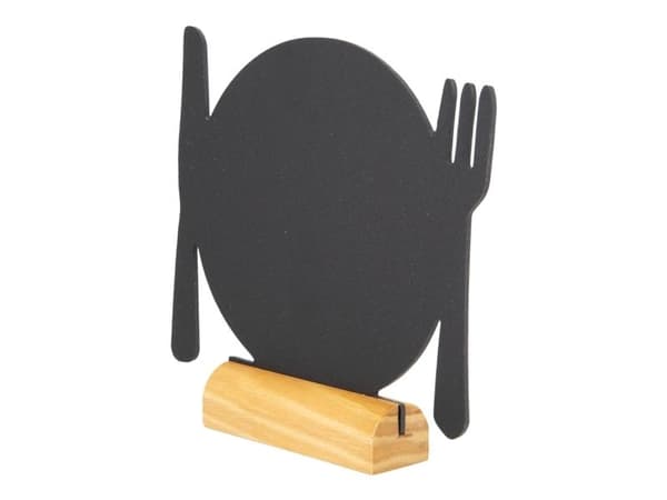 Securit® silhuet PLATE bordskilt i sort