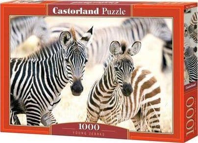 Puslespill 1000 brikker Young Zebras CASTOR