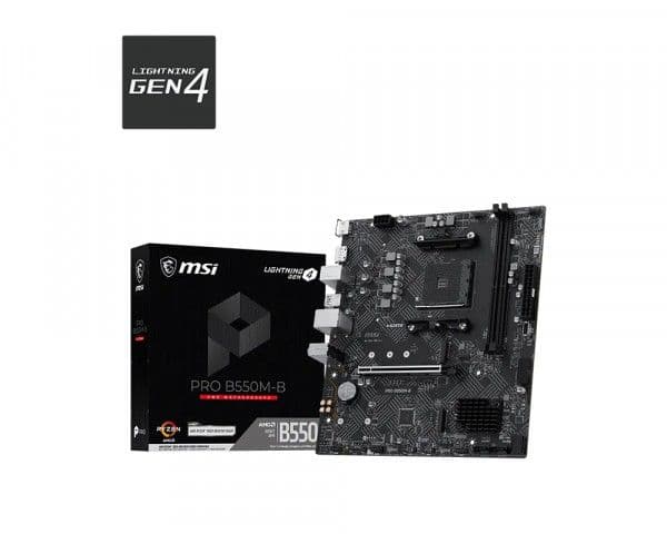 MSI B550M-B (B550,AM4,mATX,AMD) - AMD Socket AM4 (Ryzen) - Micro/Mini/Flex-ATX (Micro/Mini/Flex-ATX)
