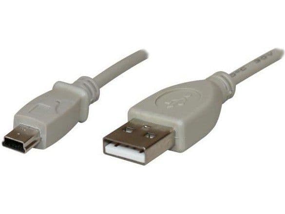 USB-kabel Logo USB-A til miniUSB 2 m grå (17065)