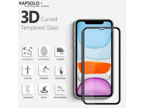 KAPSOLO 3D Temperoitu Näytönsuoja iPhone 12 Pro Max, Tempered GLASS 3D 9H Apple iPhone 12 Pro Max Microbial Näytönsuoja, Screen Protection, Apple, ...