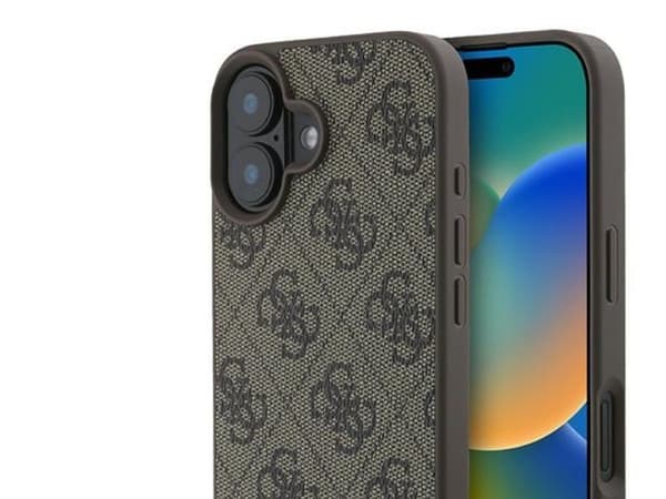 Guess 4G Bottom Stripe-etui til iPhone 16 Plus 6.7" - brun