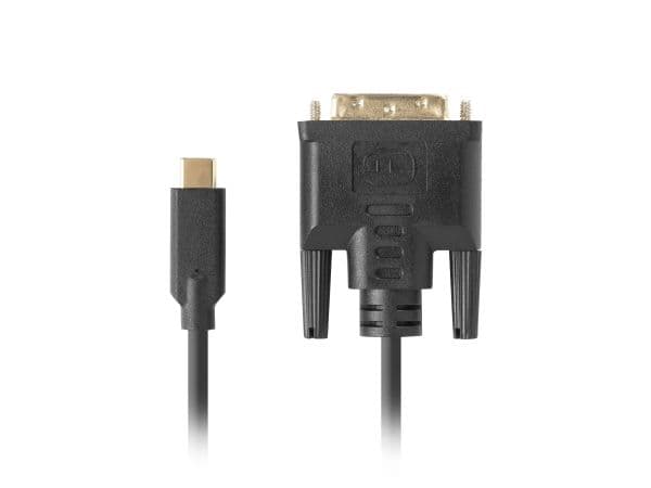 KAAPELI USB-C(M)->DVI-D(24+1)(M) 3M MUSTA LANBERG