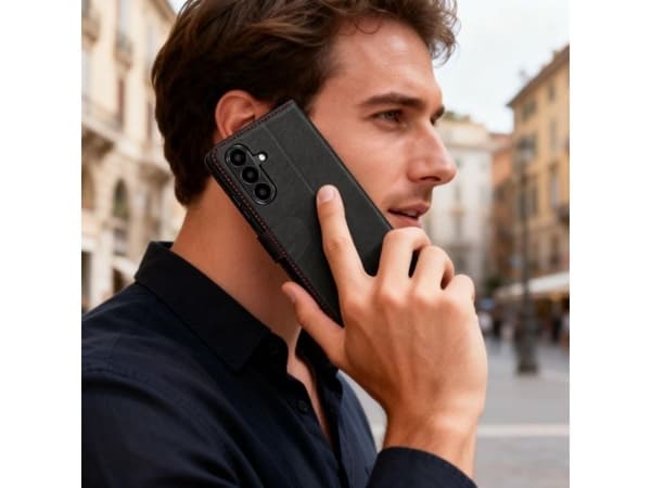Tech-Protect Wallet Case for Samsung Galaxy A57 5G - Black and Red