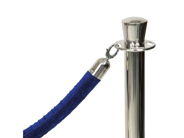 Securit® Classic Chrome fløjlstov blå med kliklås stål