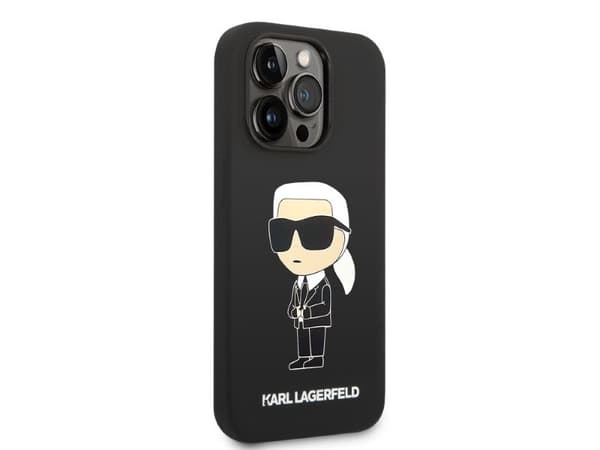 Karl Lagerfeld silikonovertrekk Ikonik til iPhone 14 Pro - sort