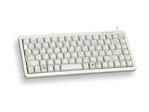 CHERRY Compact-Keyboard G84-4100 - Tastatur - PS/2, USB - Polsk - lysegrå