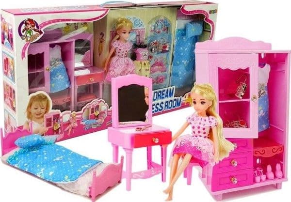 Lean Toys Leliu møbelsett: sofa med kommode og skap