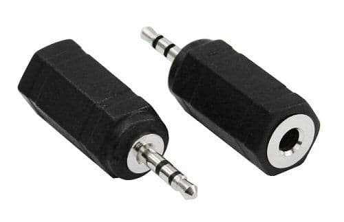 InLine 99308, 2.5mm jack male, 3.5mm, Sort