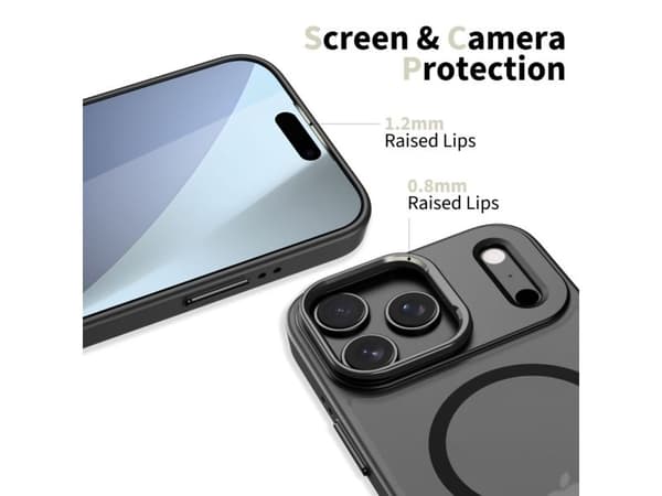 Tech-Protect MagStand MagSafe-etui til iPhone 17 Pro - matt svart