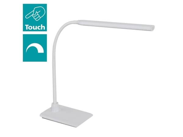 EGLO LAROA LED-bordslampa vit med flexarm