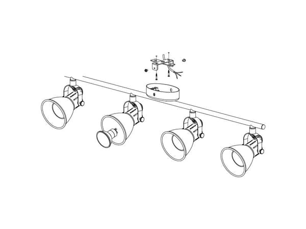 EGLO SERAS SPOT 4X240 LM SORT