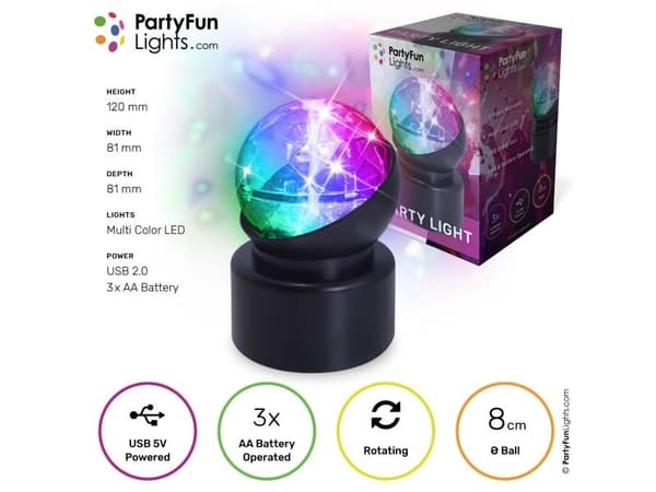 Mini partylampe Ø: 8cm