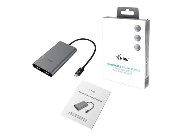 i-Tec Dual Display Port Video Adapter - Ekstern videoadapter - Thunderbolt 3 - 2 x DisplayPort