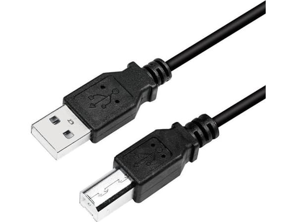 LogiLink CU0009B, 5 m, USB A, USB B, USB 2.0, 480 Mbit/s, Musta
