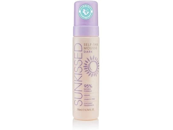 Sunkissed Self Tan Mousse Dark 200ml 95% Natural